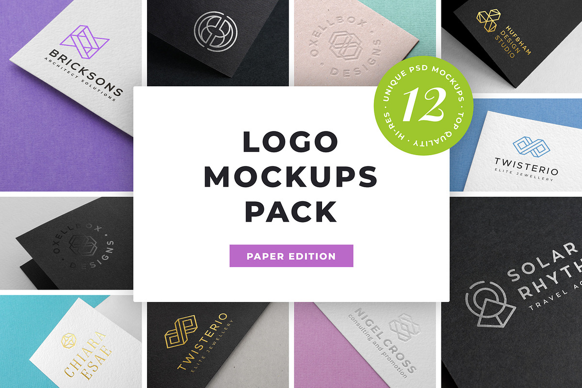 Logo Mockup Pack. Paper Edition in Branding Mockups - product preview 8