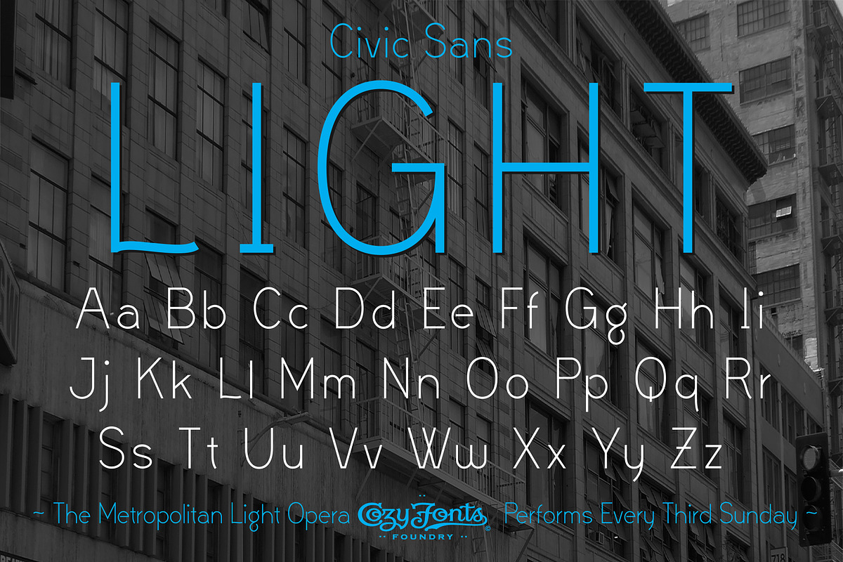 Civic Sans Light in Sans-Serif Fonts - product preview 8