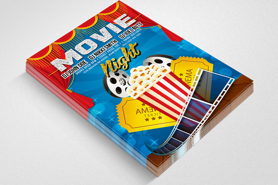 Movie Party Flyer Templates