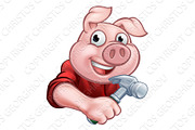 Carpenter Pig Cartoon Character
