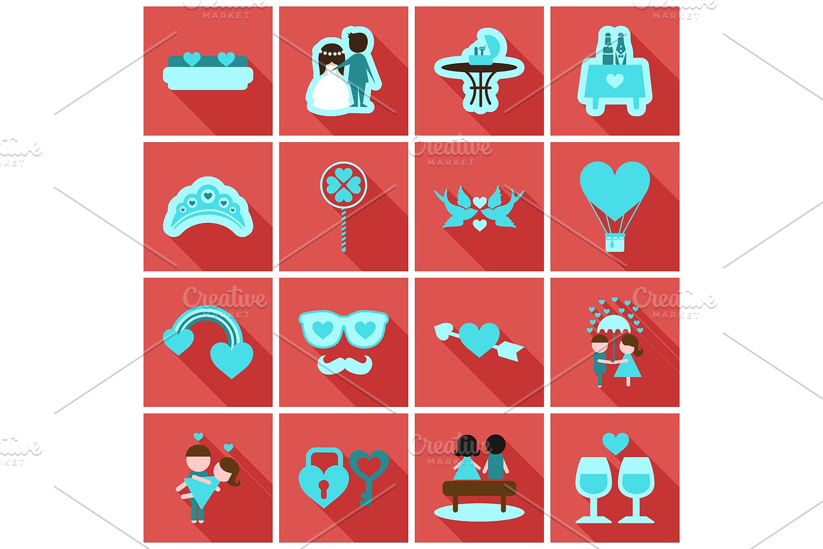Valentine`s Day set - labels, emblems and other elements. Vector illustration. in Illustrations - product preview 8