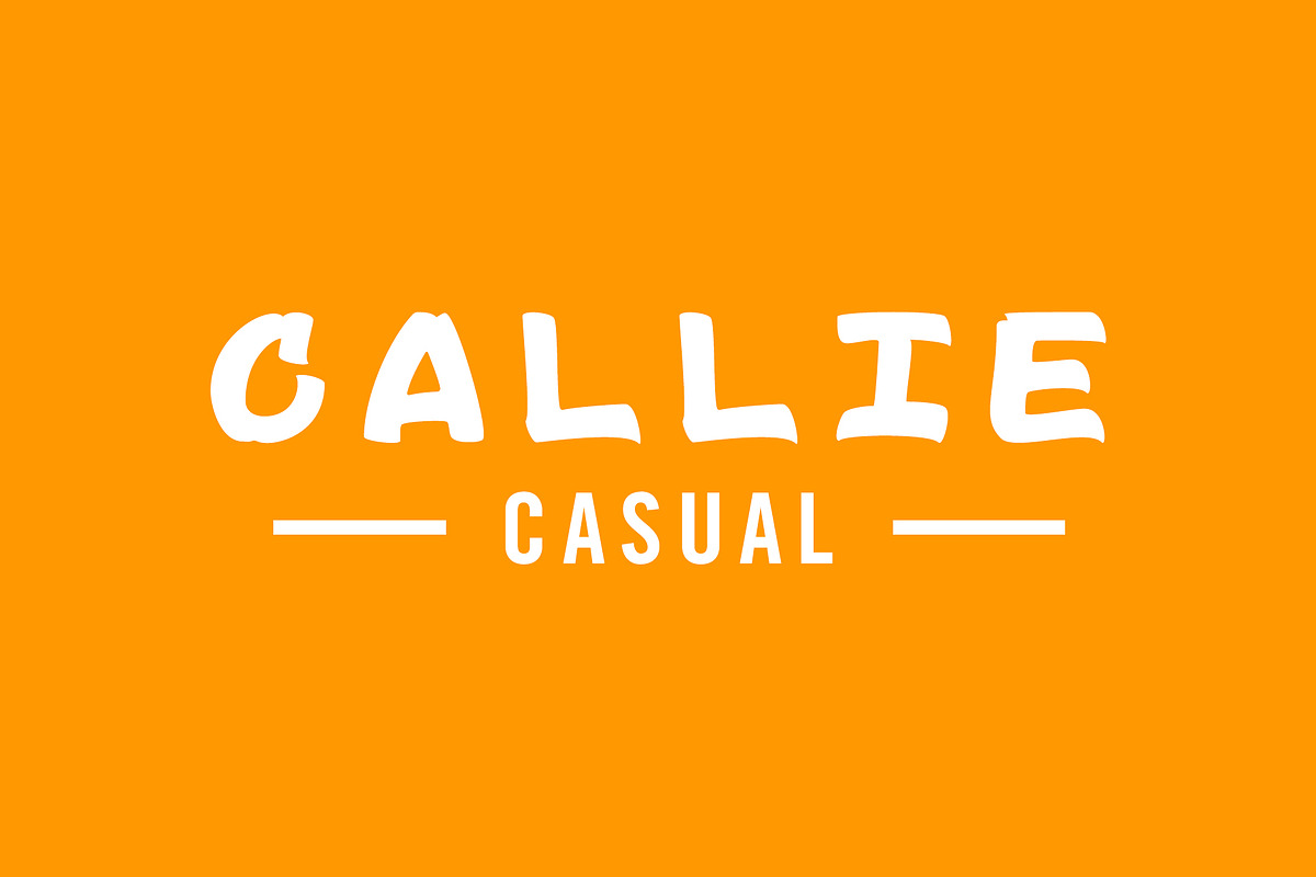 Callie Casual | Sign Font in Sans-Serif Fonts - product preview 8