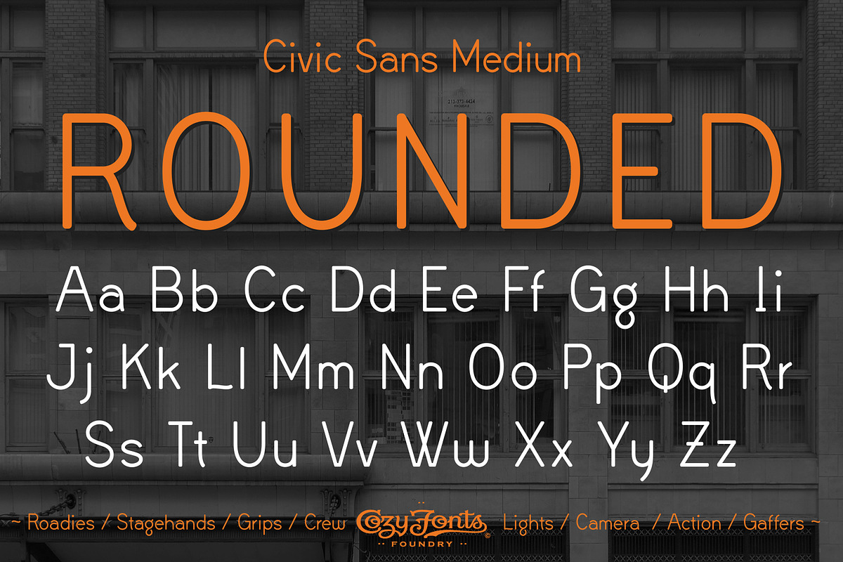 Civic Sans Medium Rounded in Sans-Serif Fonts - product preview 8
