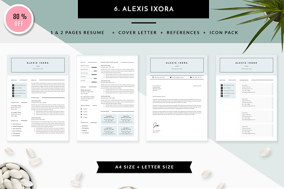 6 in 1 Resume Templates Bundle Vol 1 in Resume Templates - product preview 6