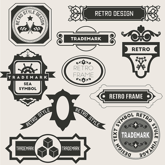 Retro Vintage Insignias or Logotypes in Objects - product preview 2