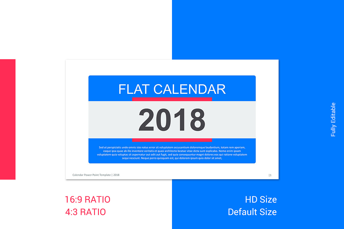 Calendar 2018 - Flat iOS in Presentation Templates - product preview 8