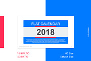 Calendar 2018 - Flat iOS