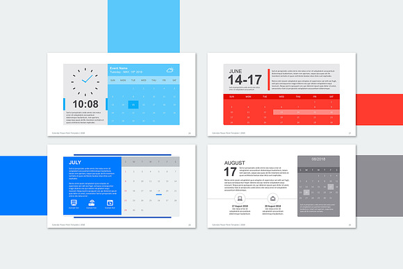 Calendar 2018 - Flat iOS in Presentation Templates - product preview 3
