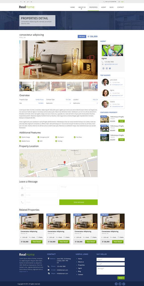 Real Home PSD Website Template in Website Templates - product preview 2