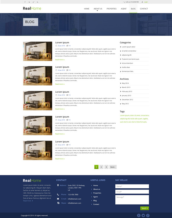 Real Home PSD Website Template in Website Templates - product preview 3