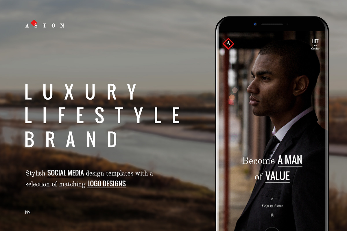 ASTON Luxury Lifestyle Brand in Social Media Templates - product preview 8