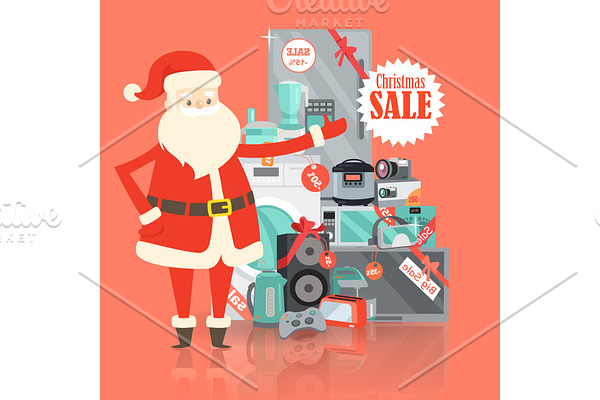Christmas Big Sale from Santa Claus in Storehouse