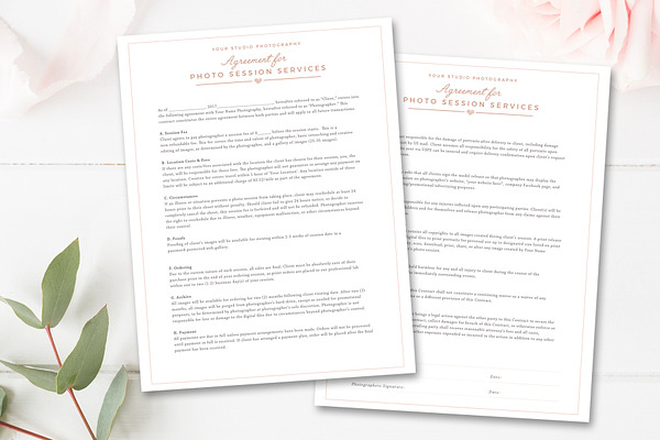 Photo Session Contract Template