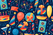 Party seamless patterns.
