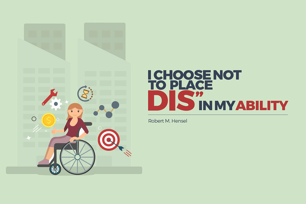 Disability Vector Illustration-Woman in Illustrations - product preview 8