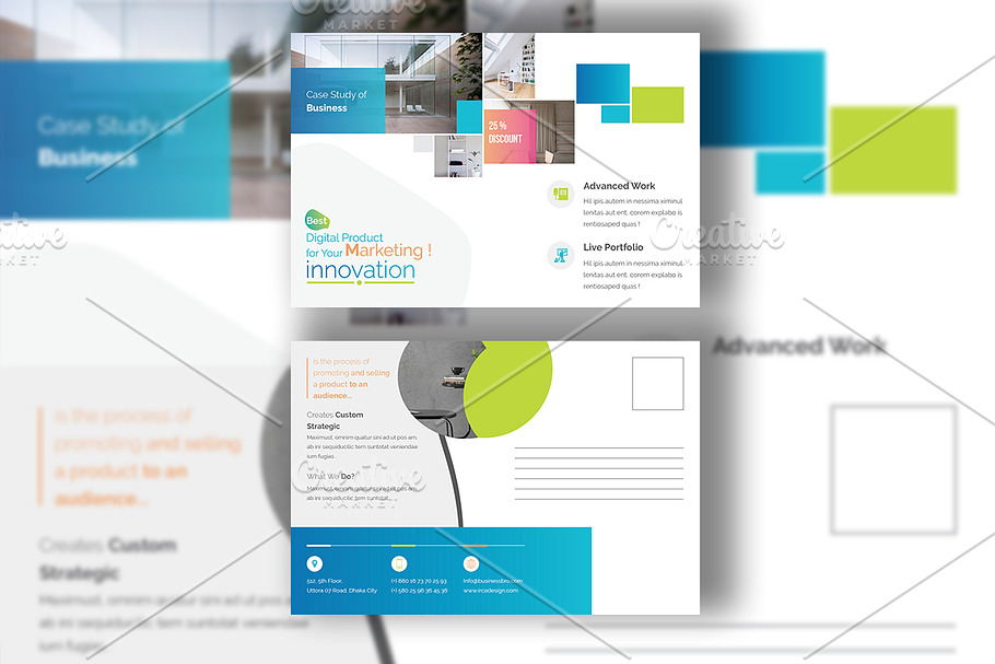 Business Postcard Template in Postcard Templates - product preview 8