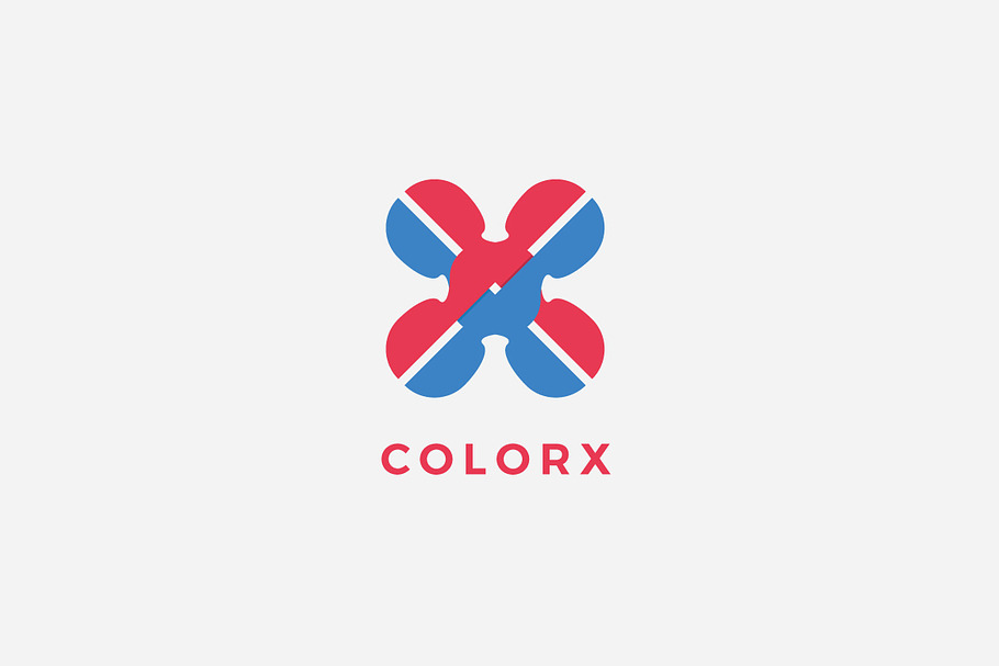 Color X Letter Logo Template in Logo Templates - product preview 8