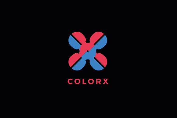 Color X Letter Logo Template in Logo Templates - product preview 1