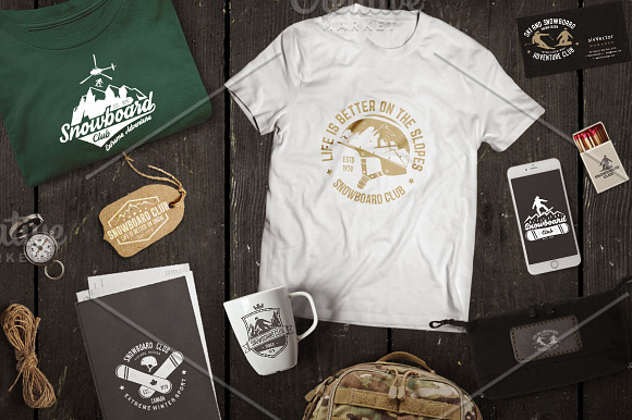 Snowboard Club Collection in Logo Templates - product preview 3