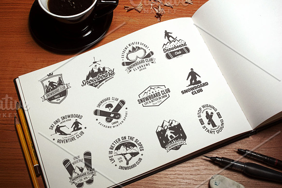 Snowboard Club Collection in Logo Templates - product preview 5
