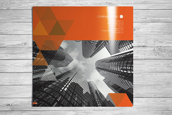 Indesign Red Theme Square Brochure in Brochure Templates - product preview 2