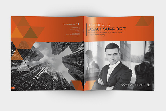 Indesign Red Theme Square Brochure in Brochure Templates - product preview 3