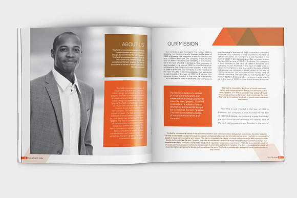 Indesign Red Theme Square Brochure in Brochure Templates - product preview 4
