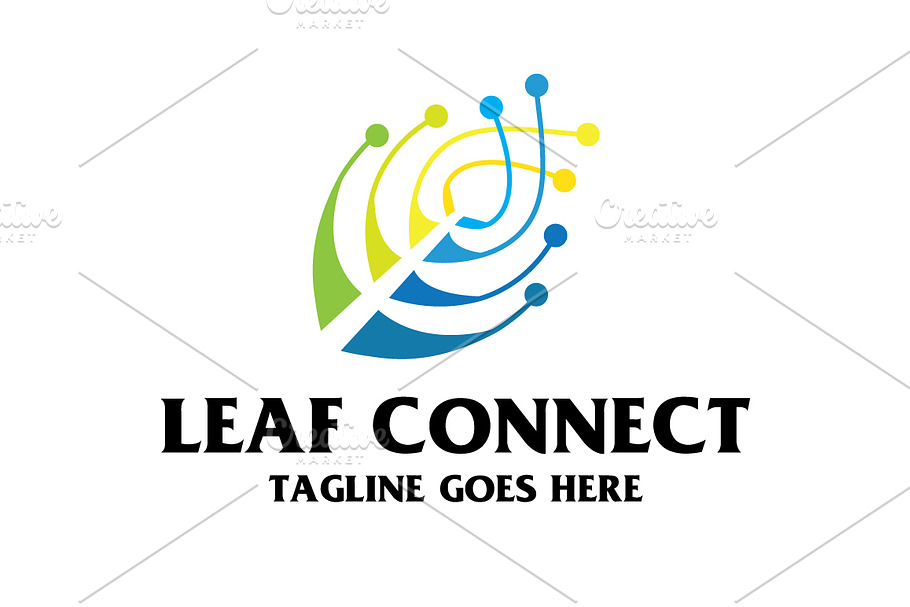 Leaf Connect Logo in Logo Templates - product preview 8
