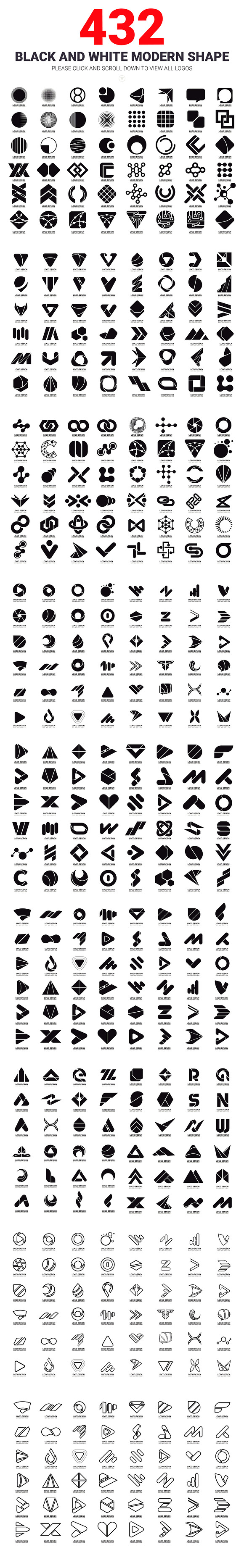 984 Modern Logo Shape in Logo Templates - product preview 4