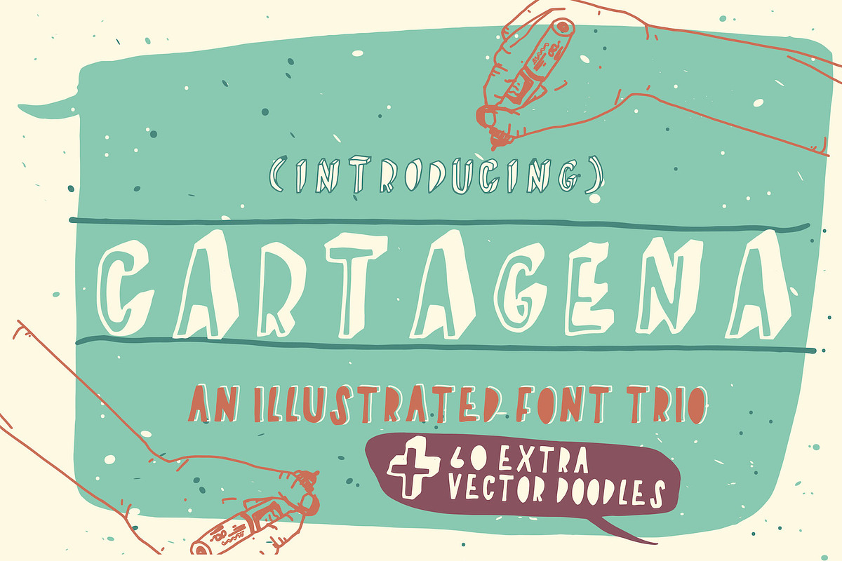 Cartagena Hand Drawn Font in Sans-Serif Fonts - product preview 8