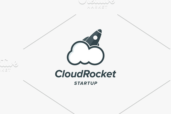 Cloud Rocket Logo Template in Logo Templates - product preview 1