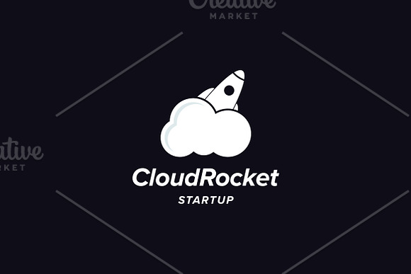 Cloud Rocket Logo Template in Logo Templates - product preview 2