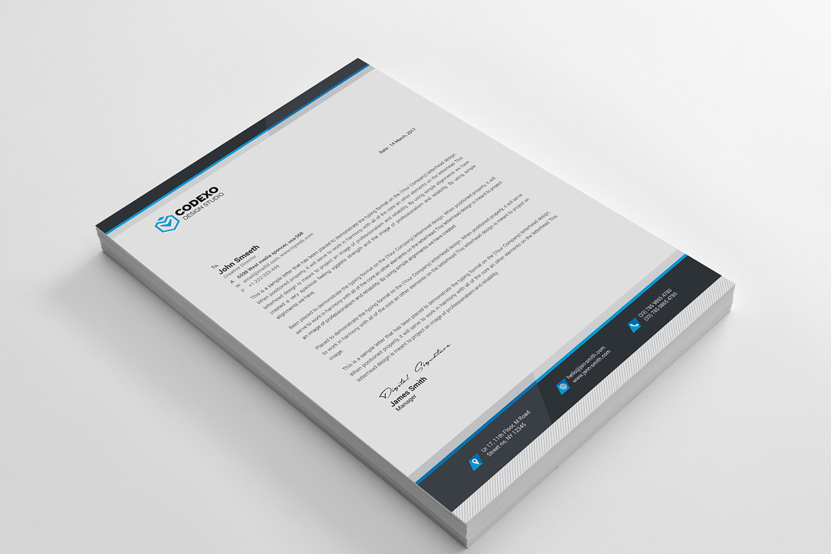 Letterhead Template in Stationery Templates - product preview 8