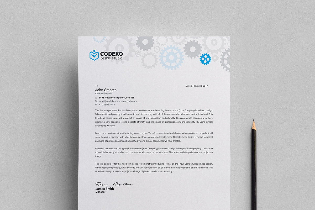 Business Letterhead Template in Stationery Templates - product preview 8