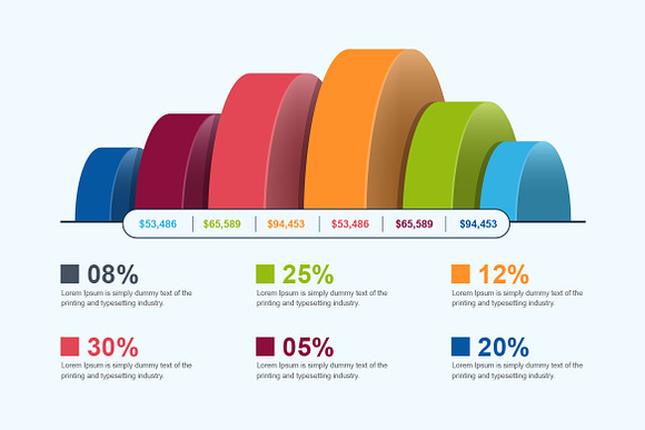 3D Business Infographic Elements in Illustrations - product preview 1