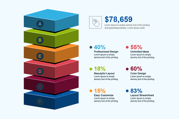 3D Business Infographic Elements in Illustrations - product preview 5