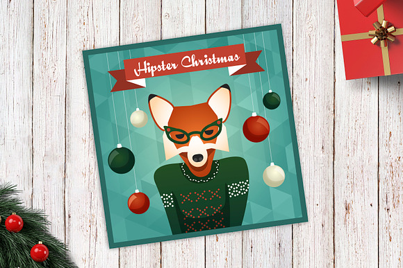 Set of new year christmas animals in Illustrations - product preview 2