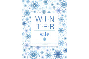 Winter Sale Banner Or Poster Template Design Background.