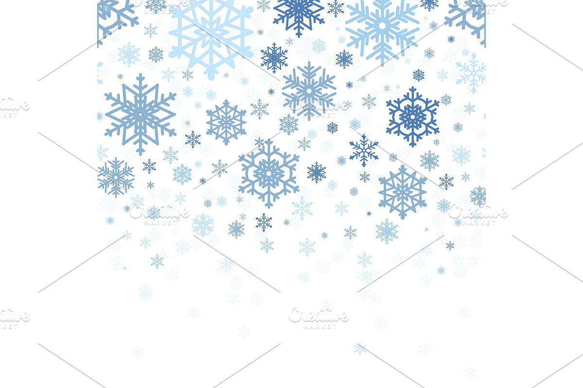 Snowflake christmas and new year seamless pattern vector illustration in Objects - product preview 8