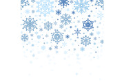 Snowflake christmas and new year seamless pattern vector illustration