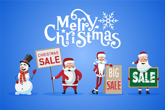 -50%Christmas set with Santa Clauses in Objects - product preview 1