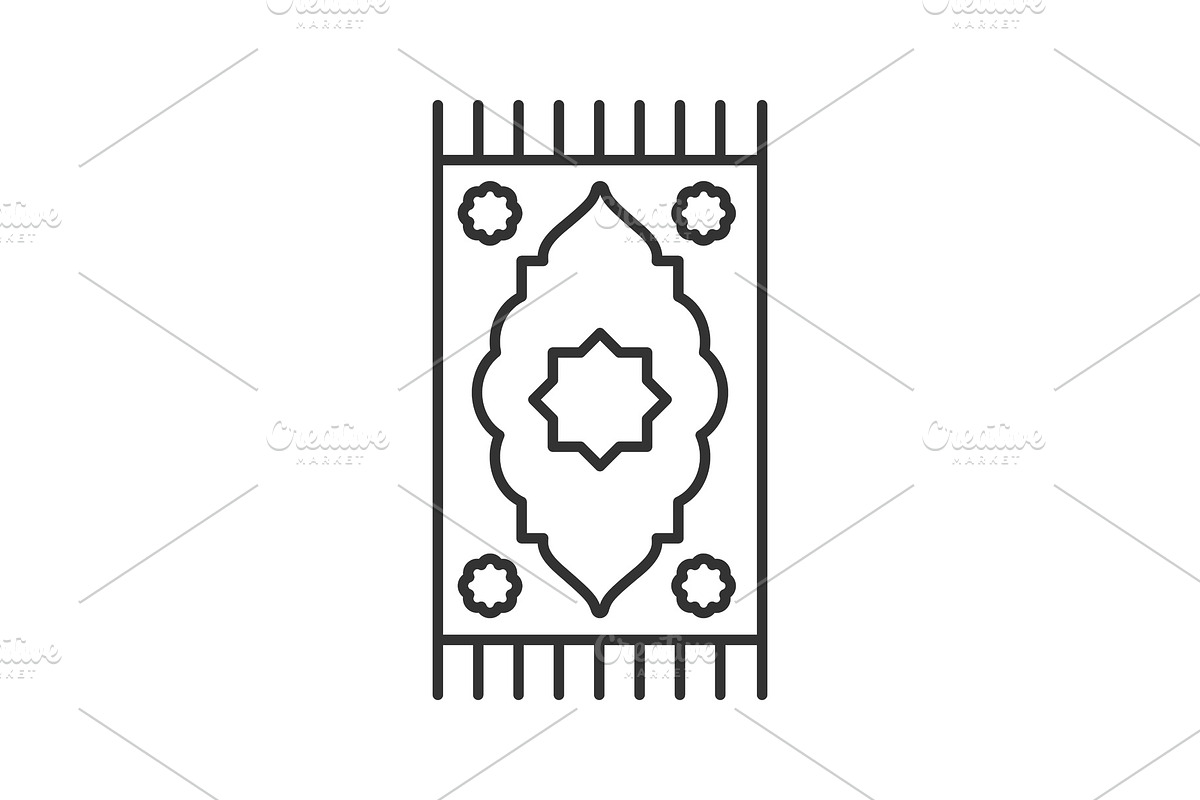 Praying mat linear icon in Graphics - product preview 8