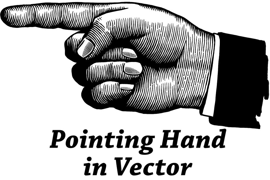 Pointing Hand in Illustrations - product preview 8