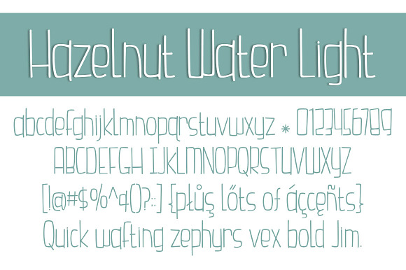 Hazelnut Water Light in Sans-Serif Fonts - product preview 1