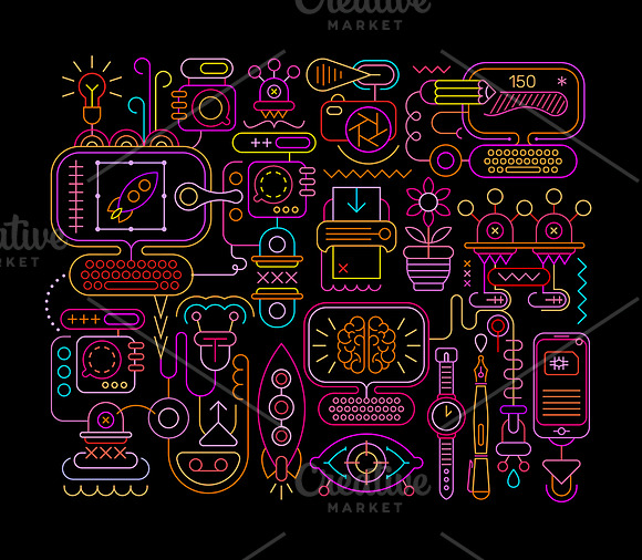 Graphic Design vector artwork set in Illustrations - product preview 1