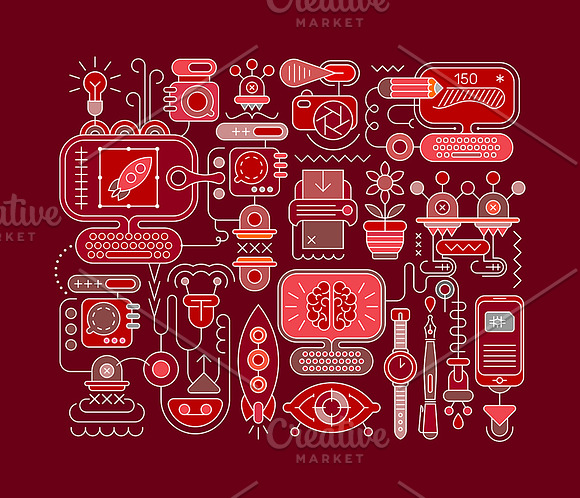 Graphic Design vector artwork set in Illustrations - product preview 3