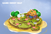 Game level isometric Sweet map.