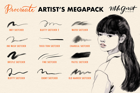 Procreate Brushes: Artist's Megapack in Add-Ons - product preview 1