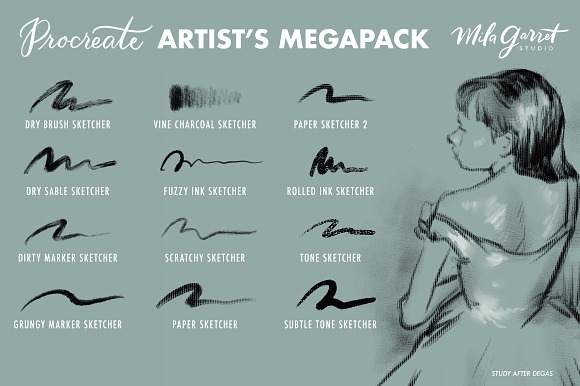 Procreate Brushes: Artist's Megapack in Add-Ons - product preview 2