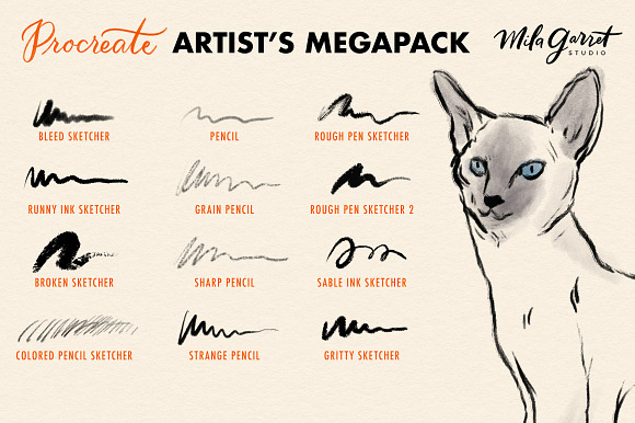 Procreate Brushes: Artist's Megapack in Add-Ons - product preview 4